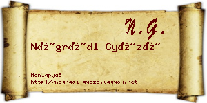 Nógrádi Győző névjegykártya